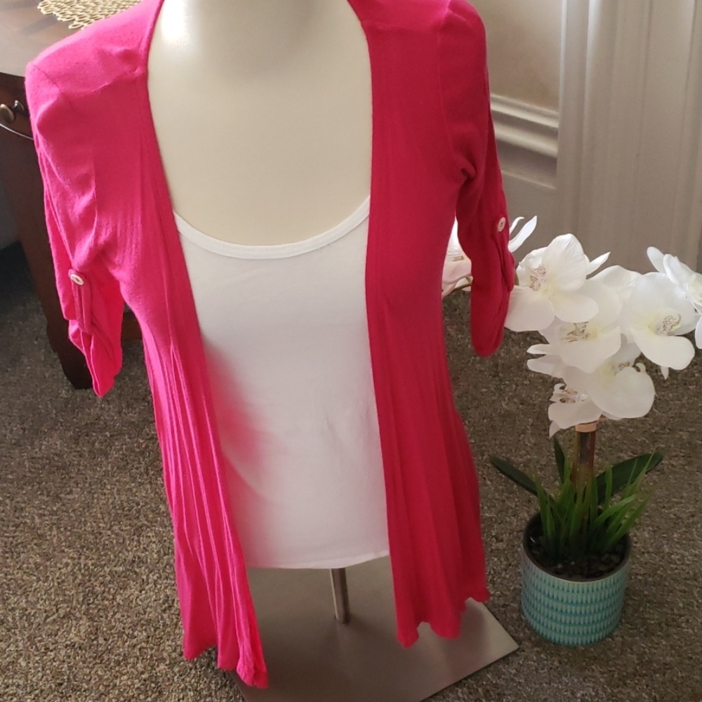 Pink cardigan